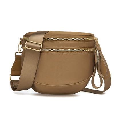 Oxford Cloth Large Capacity Crossbody Bag ¨C Lightweight Shoulder Messenger Bag for Women Caramel