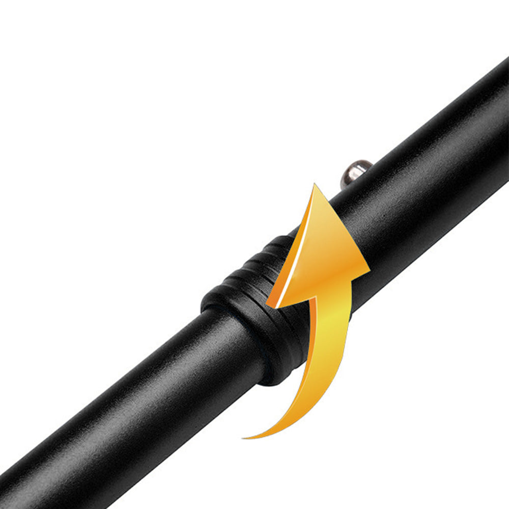 Foldable Lightweight Adjustable Aluminum Alloy Walking Stick-Black