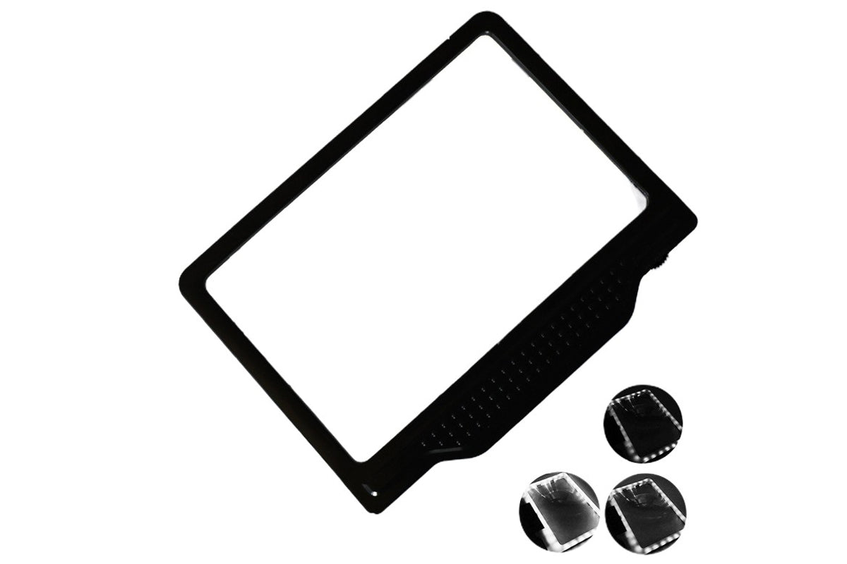 4X Full Page Magnifying Glass LED Page Magnifier for Reading Small Prints Low Vision