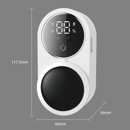 2Pcs Wall Mounted Toothbrush Holder and Cleaner with Smart Light Cleaning and Fan Drying