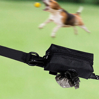 Dog Poop Bag Dispenser Pet Waste Bag Holder for Puppy Walking Cleanup Black