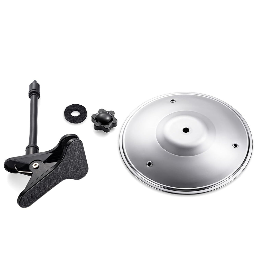 Clip On Desktop Cymbal Mini Musical Instruments Desk Symbol Drum For Music Lovers-Silver