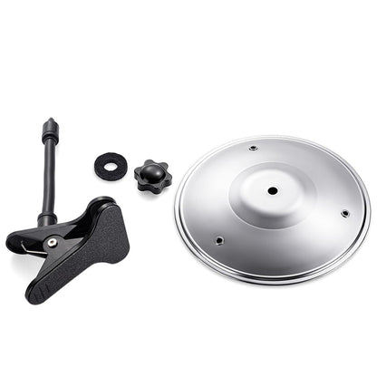Clip On Desktop Cymbal Mini Musical Instruments Desk Symbol Drum For Music Lovers-Silver