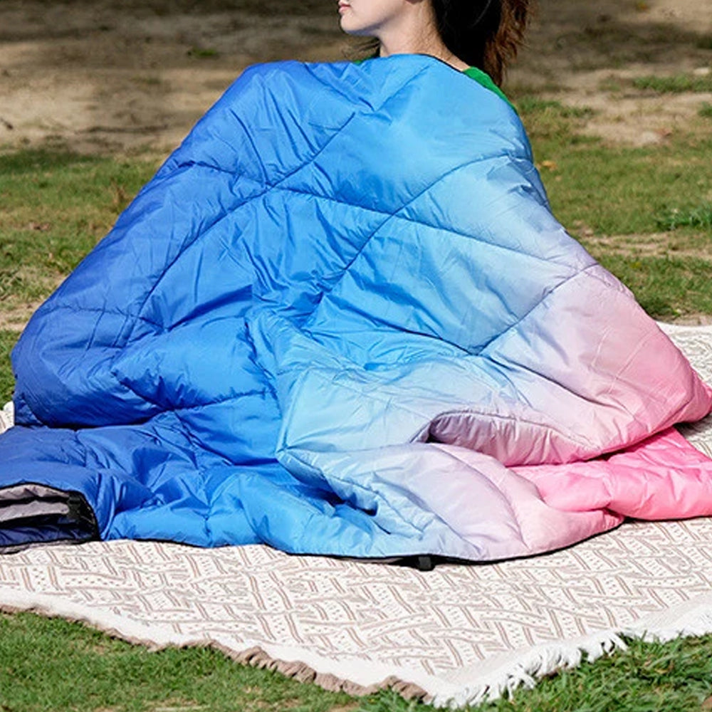 Camping Blanket Water-resistant Warm Quilt Puffy Blanket for Outdoor Traveling Picnic Hiking Beach