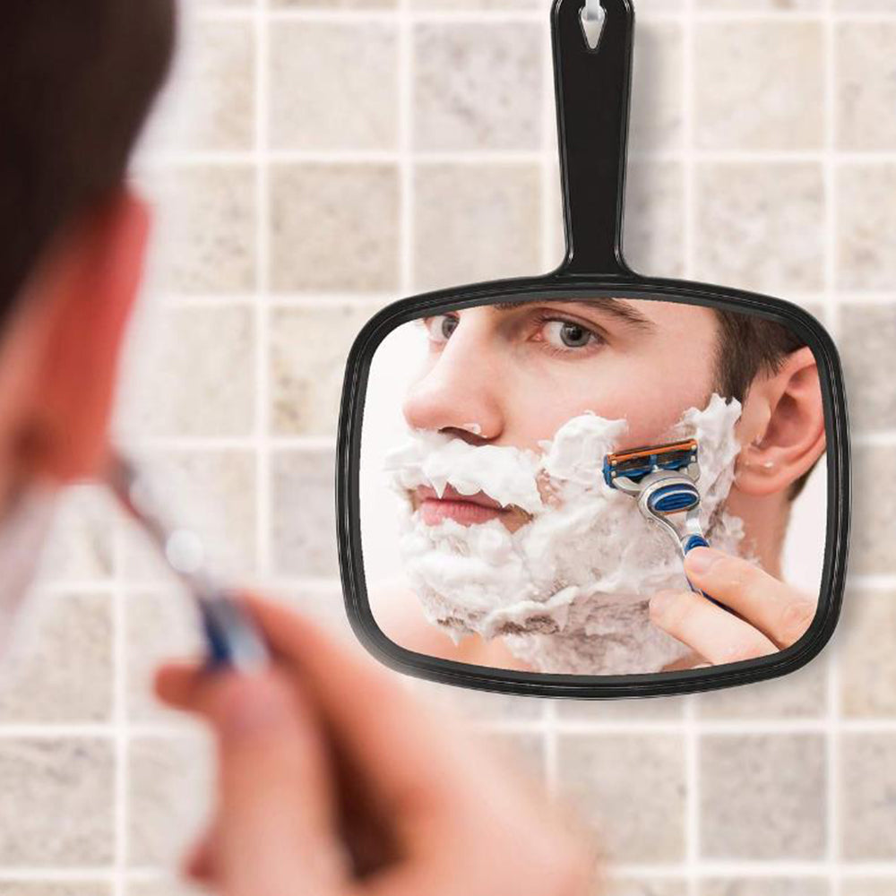 2Pcs Handheld Cosmetic Mirror with Handle Multi-Purpose Mirror Portable Vanity Mirror