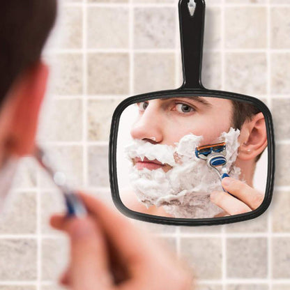 2Pcs Handheld Cosmetic Mirror with Handle Multi-Purpose Mirror Portable Vanity Mirror