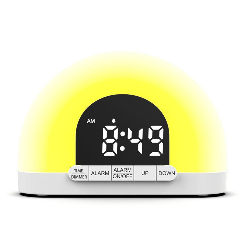 Sunrise Alarm Clock Smart Wake Up Alarm Sunlight Digital LED Night Lamp Clock