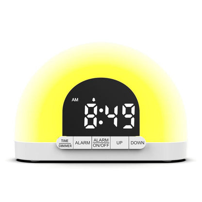 Sunrise Alarm Clock Smart Wake Up Alarm Sunlight Digital LED Night Lamp Clock