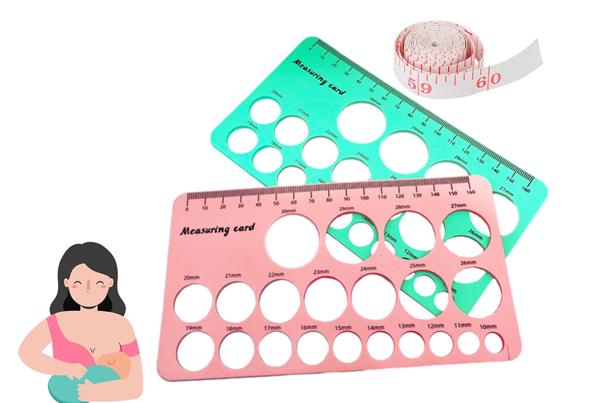 2Pcs Nipple Size Measure Nipple Ruler Flange Sizing Tool Measurement Tool For Breast Pump
