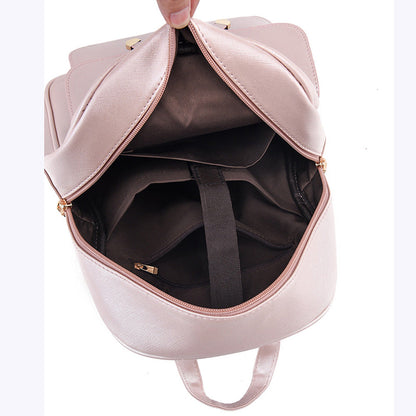 3 Pcs Set PU Bags Backpack Purse Sling Bag for Women Pink