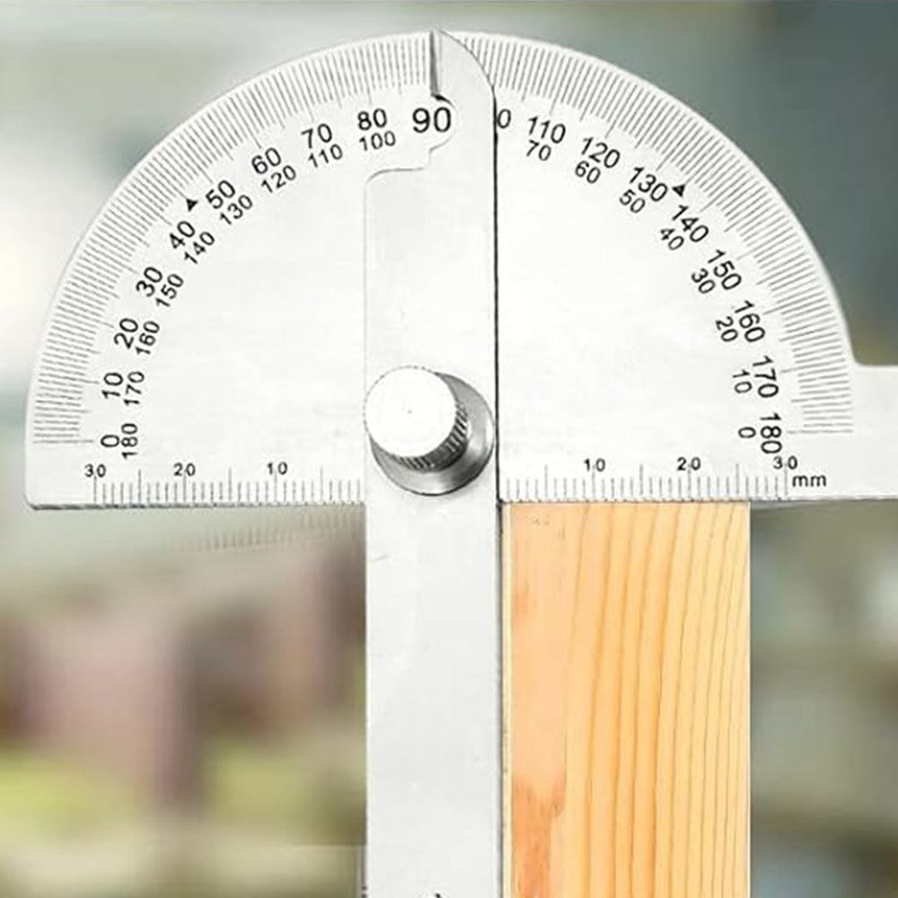 Stainless Steel Angle Protractor 0-180 Degree Gauge for Woodworking-Style 1