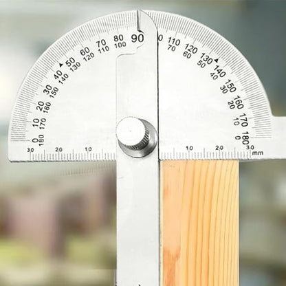Stainless Steel Angle Protractor 0-180 Degree Gauge for Woodworking-Style 1