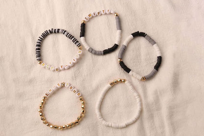 2Pcs Bracelets Set Mid Friendship Inspired Jewelry Gifts For Girls Concert Fans Bracelet-Grey And Purple