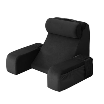 Adjustable Detachable Backrest Reading Pillow for Sitting in Bed-Black