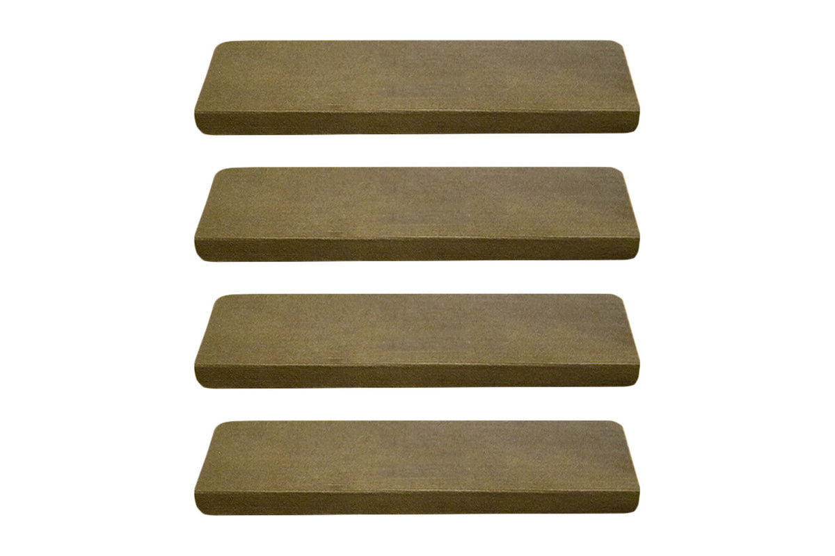 4Pcs Stairs Tread Mat Self-adhesive Cling Non Slip Wear-Resistant Carpet Mat-Coffee
