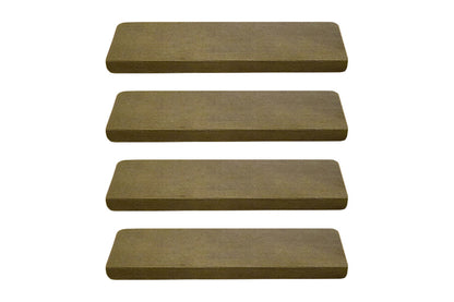 4Pcs Stairs Tread Mat Self-adhesive Cling Non Slip Wear-Resistant Carpet Mat-Coffee