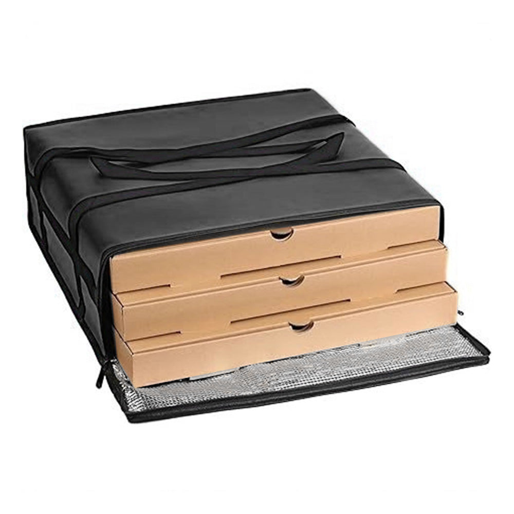 Large Foldable Insulated Pizza Cake and Food Delivery Bag-Black