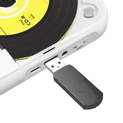 Portable Bluetooth CD Player Supports USB /Wired Playback Rechargeable Walkman White
