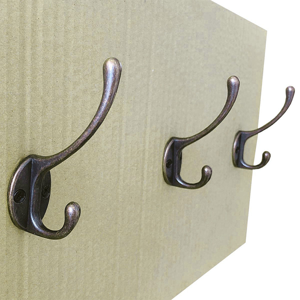 10Pcs Coat Hooks Wall Hooks Mounted Farmhouse Coat Hangers for Bags Caps Keys-Bronze