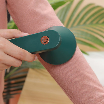 Electric Lint Catcher USB Rechargeable Bobble Remover Fabric Shaver for Clothes Green