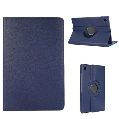 360 Rotating Case for Samsung Tab A9 Plus 11 Inch PU Leather Cover with Stand-Blue