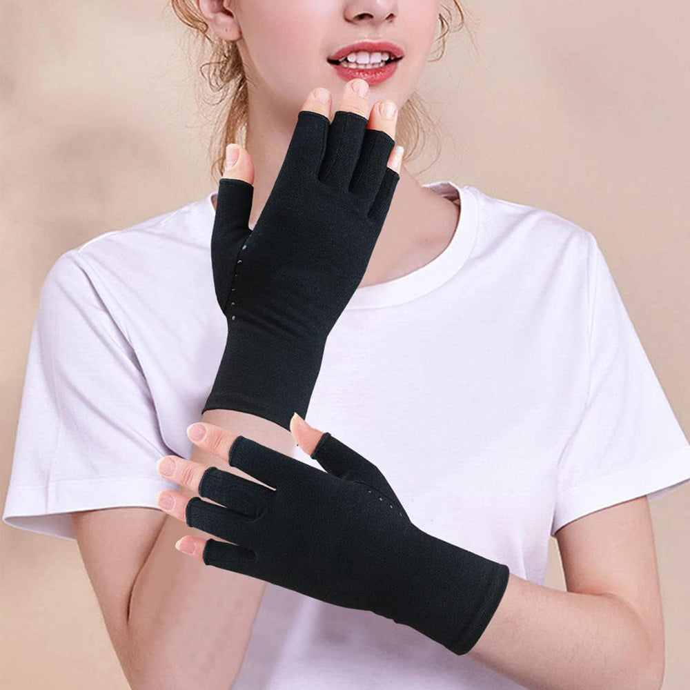 Women Arthritis Compression Gloves Anti-Slip for Hand Pain and Osteoarthritis -Black