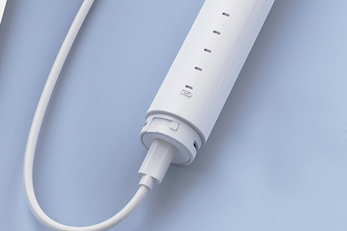 2Pcs Adults Sonic Electric Toothbrush Brushing Cleansing Massage 3-in-1 Multifunction Electric Toothbrushes Set-White