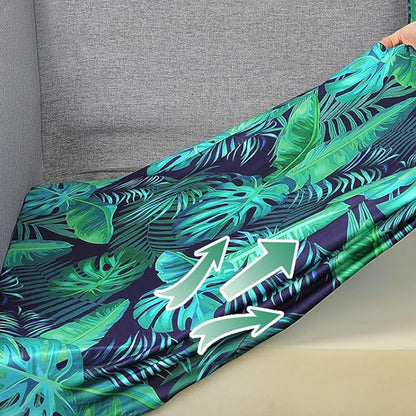 4Pcs Patio Stretchable Seat Cushion Covers for Furniture-Green