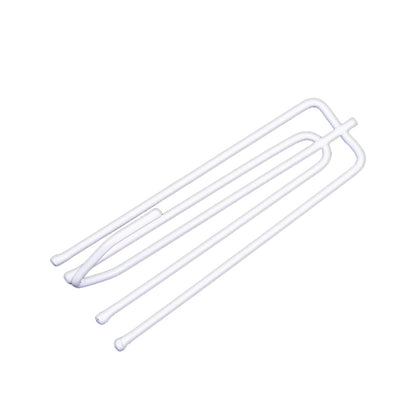 50Pcs 4 Prong Stainless Steel Pinch Pleat Curtain Hooks for Pleated Curtains-White