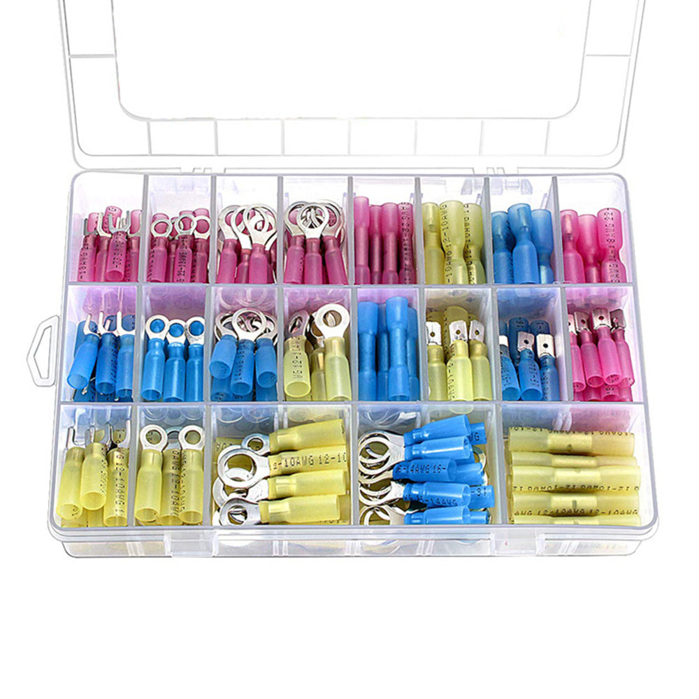 250Pcs Set Heat Shrink Wire Connectors Water Resistant Electrical Crimp Terminals Set
