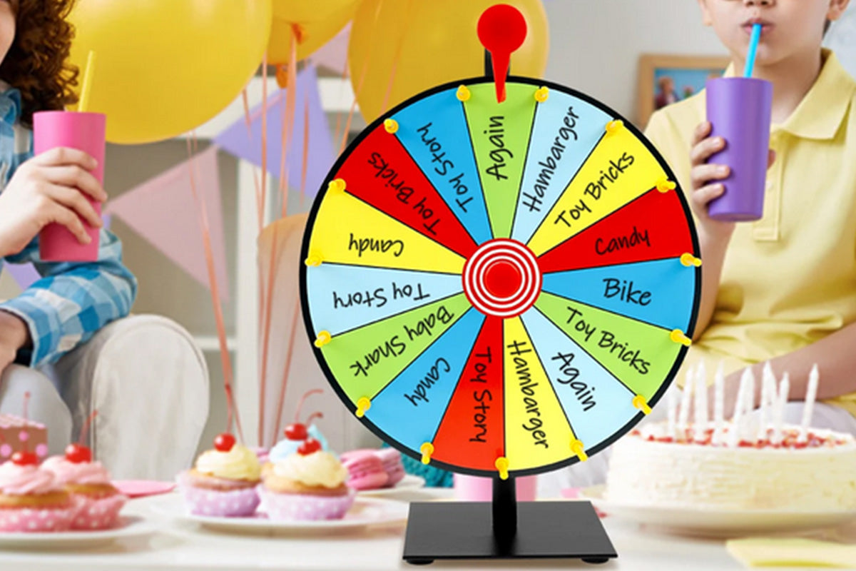 30cm Prizes Spinner With Stand Tabletop Prize Wheel For Game Carnival