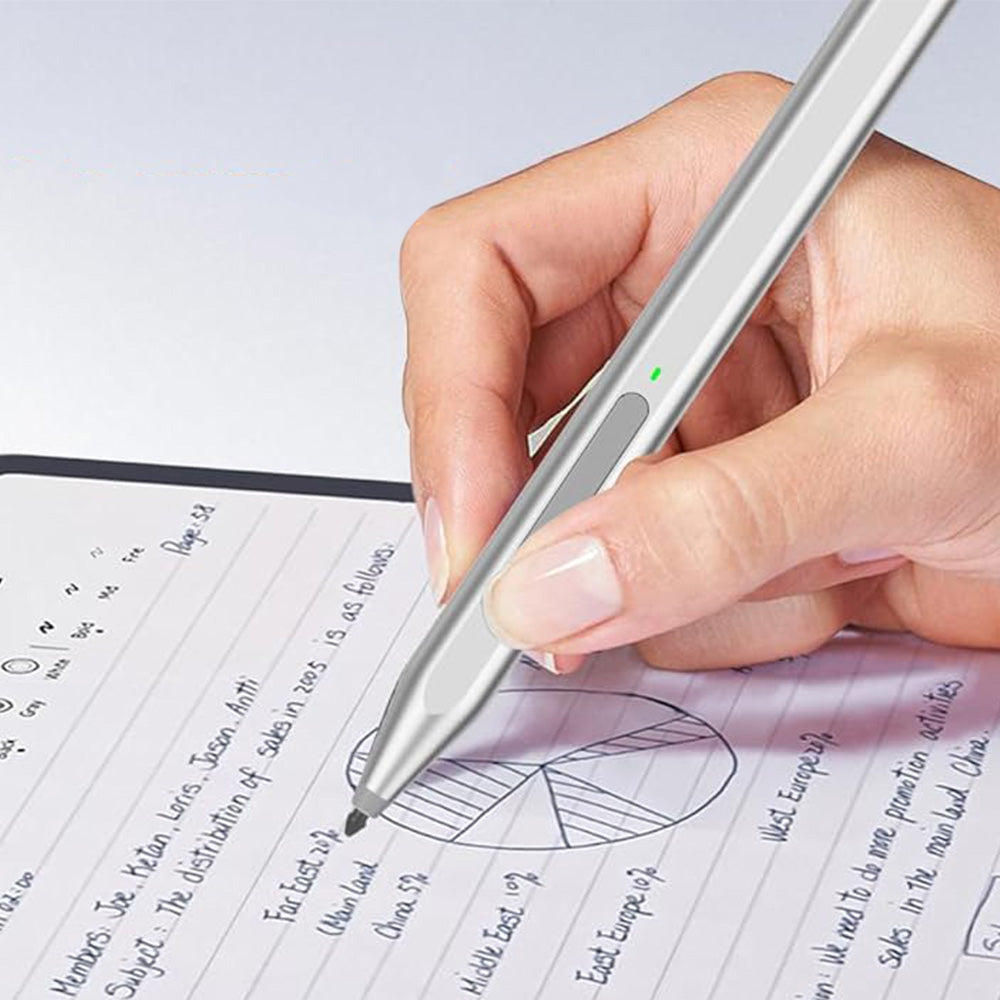 Rechargeable Stylus Pen for Microsoft Surface Pro 11 10 9 8 7 Go X-Silver