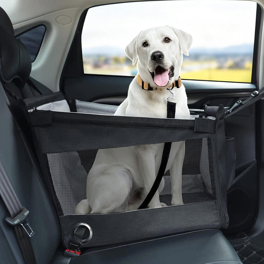 Foldable Water-resistant Dog Auto Seat Pad  - Black