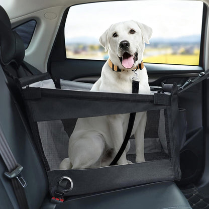Foldable Water-resistant Dog Auto Seat Pad  - Black