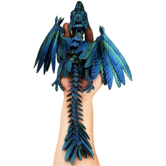 3D Printed Wyvern Dragon Flexible Articulated Dragon Toy Desktop Decor Style 3