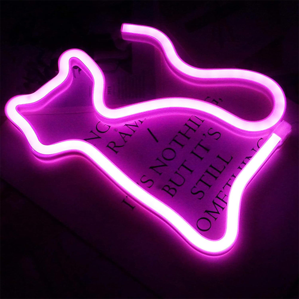 LED Cat Rainbow Neon Sign Night Light Lamp for Bedroom Wall and Bedside Decor Style 2