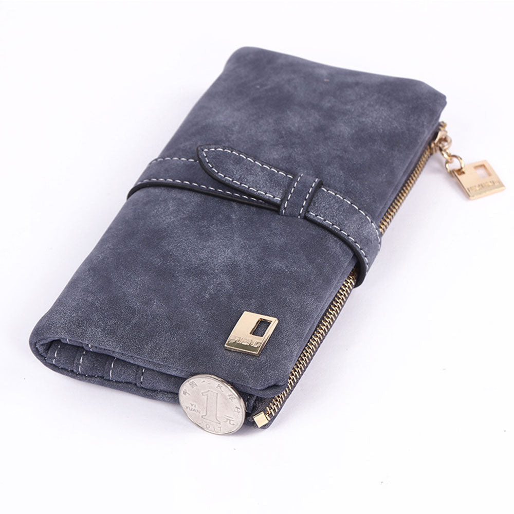 Women Wallet Multi Card Position Clutch Female Multi-Function Coin Purse-Dark Grey