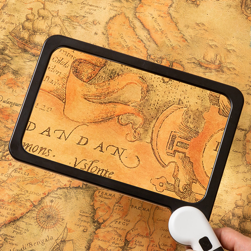 5X Magnifying Glass with Light Folding Handheld Magnifier for Seniors Low Vision Reading Inspection