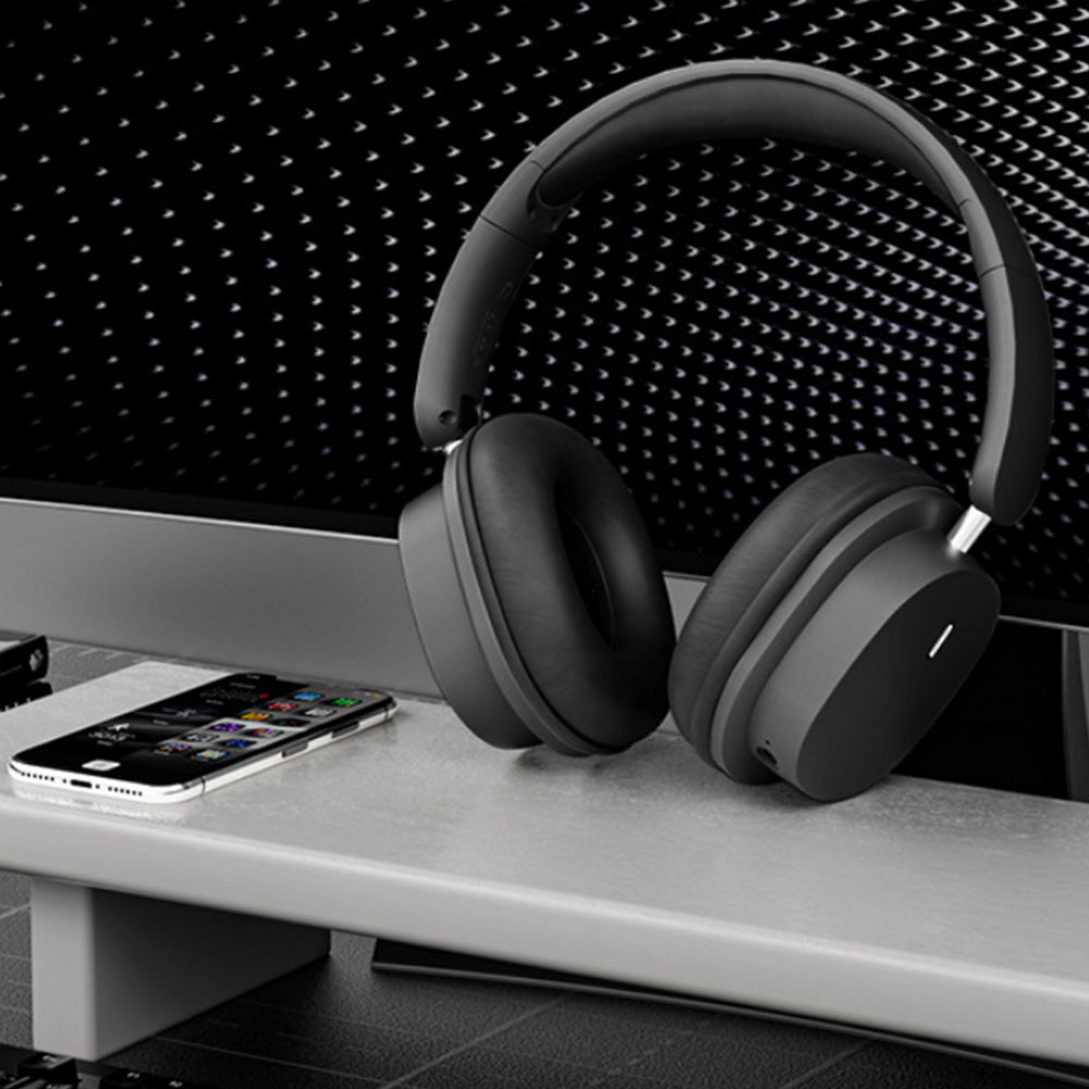 Wireless Bluetooth 5.3 Headphones Earphones HIFI Stereo Over-Ear Headsets-Black