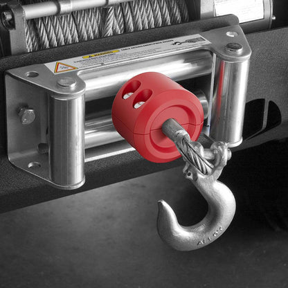 Winch Cable Stopper Rubber Line Stop Hook Saver with Allen Wrench Red