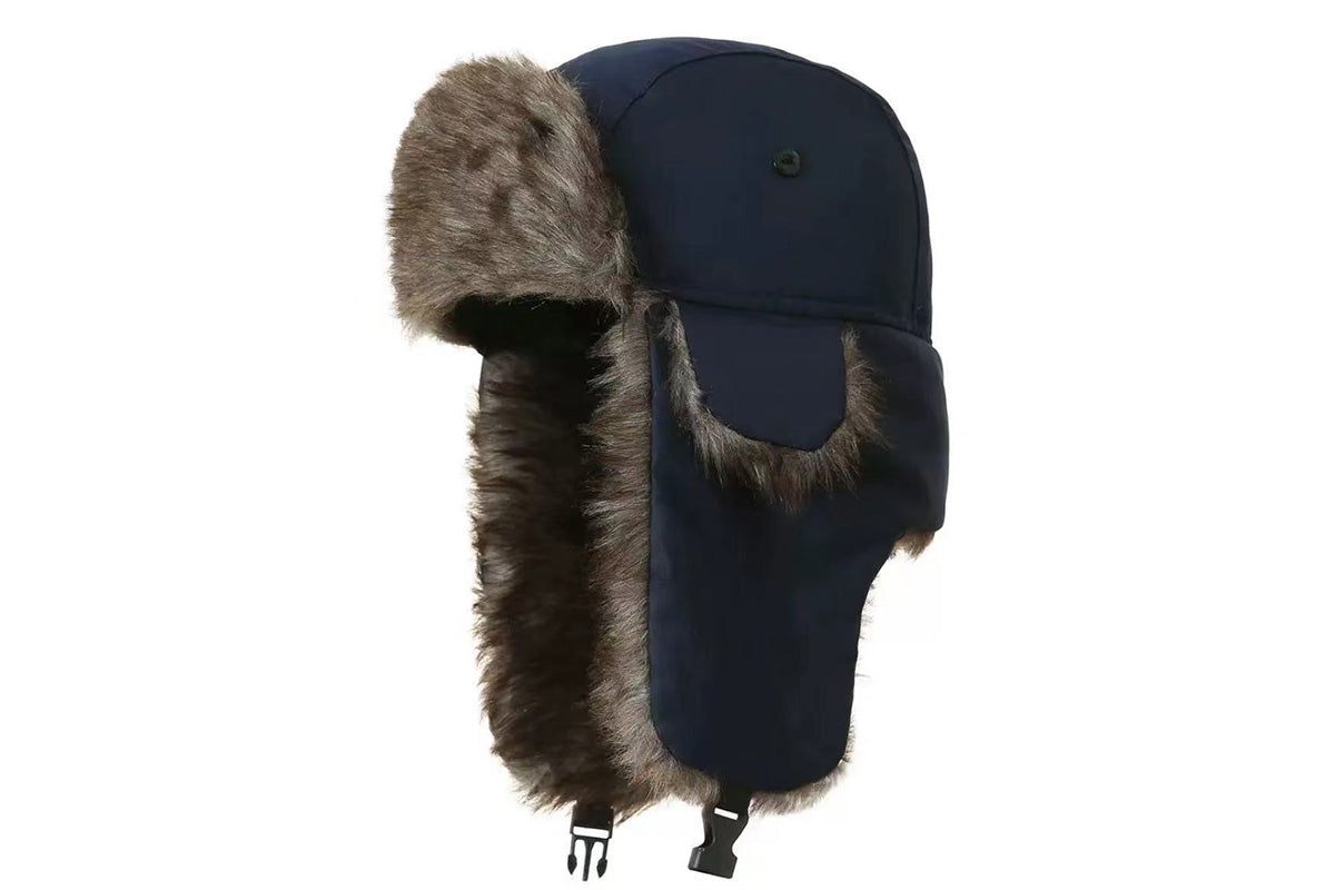 Winter Warm Trapper Hat - Navy