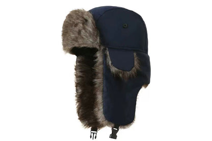 Winter Warm Trapper Hat - Navy