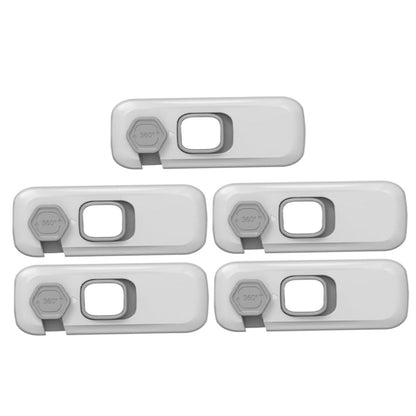 5Pcs Kid Proof Refrigerator Lock Freezer Door Security Lock for Fridge Cabinets Light Grey