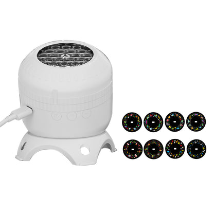 Christmas Projector Lights with 8 Pattern Festival Decoration Projector for Bedroom Living Room Car - White