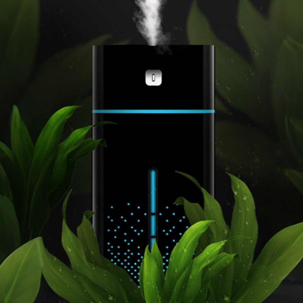 1L Ultrasonic Air Humidifier Cool Mist with 7 Color LED Light for Bedroom Office Desktop Home-Black