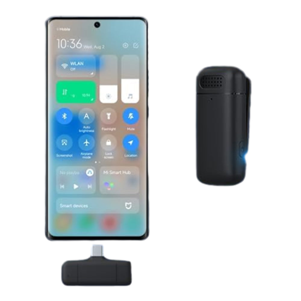 2-in-1 Wireless Lavalier Microphone with Charging Case for Video Recording Vlog Streaming