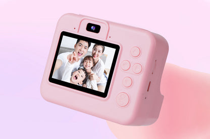 Instant Print Camera for  1080P Digital Inkless Camera with 32G TF Card-Pink