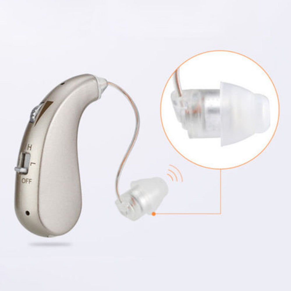 1X Hearing Aid for Seniors Rechargeable Hearing Amplifier for Hearing Loss Silver