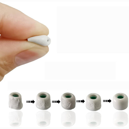 16 Pcs Memory Foam Ear Tips for Sony WF-1000XM6 XM5 XM4 Earbuds-Grey