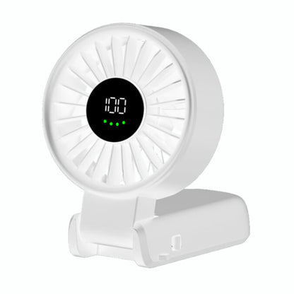 Portable Handheld Fan with 100 Speed Settings and USB Charging for Travel-White